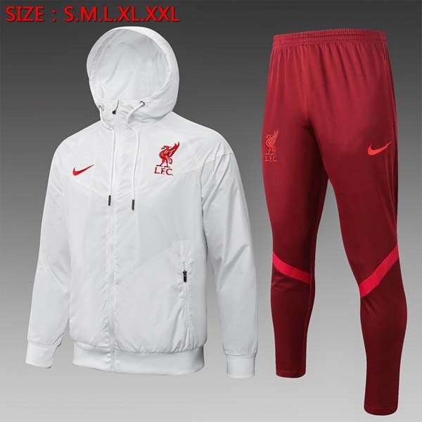 Rompevientos Liverpool Conjunto Completo 2022 Blanco Rojo